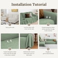thumbnail image 6 of Sectional Couch Covers for Sectional Sofa L Shaped Sofa Cover Blanket 2 Pieces L Shape Furniture Protector for Pets Dogs(Sage, Large), 6 of 17