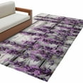 thumbnail image 6 of Spring Lavender Floral Area Rug 3x5 Washable Rug Non Slip Watercolor Purple Flower Wood Grain Large Area Rug Indoor Floor Carpet for Entryway Bedroom Kitchen Living Room Home Office Dining Room, 6 of 8