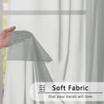 thumbnail image 4 of Chyhomenyc Light Grey Sheer Curtains 96 Inches Long 2 Panels Set, Light Filtering Solid Window Curtain Panels for Living Room, Rod Pocket Soft Voile Curtain Drapes for Bedroom，Each 42"Wx96"L, 4 of 8