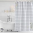 thumbnail image 3 of Spring Daisy Floral Shower Curtain, Waterproof Shower Curtains for Bathroom, Yellow Plaid Summer Botanical Washable Fabric Bathtub Curtain Set Bath Decor with 12 Hooks Long 72"x84", 3 of 8