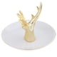 thumbnail image 5 of Bandeja decorativa para puerta de cactus, organizador de joyas para platos de cerámica. Plato Blanco Alce Dorado, 5 of 7