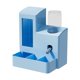 thumbnail image 2 of Alimentador automático 3 en 1 para hámsteres, dispensador automático, accesorios para mascotas, portátil Botella azul de 80 ml, 2 of 9