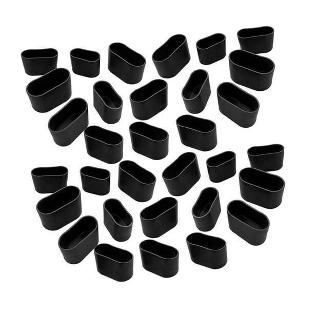 32x Oval Chair Leg Caps Shock Absorbing Free Moving Stool Leg Protectors Cap Bar 2cmx4cm Walmart