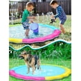 thumbnail image 4 of Splash Pad Sprinkler for Kids Splash Play Mat Outdoor Water Toys Inflatable Splash Pad Baby Toddler Pool Boys Girls Children Outside Backyard Dog Sprinkler Pool Age 1 2 3 4 5 6 7 8 9 XXL, 4 of 8