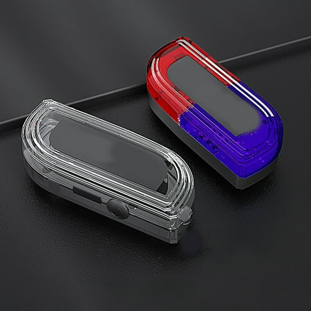 

Yanerim Shoulder Light Red Blue Flashing Whistle Sound Rechargeable USB Charging Clip Type Illumination 5 Modes Adjustable High Brightness Night Safety Warning Lamp for Outdoor