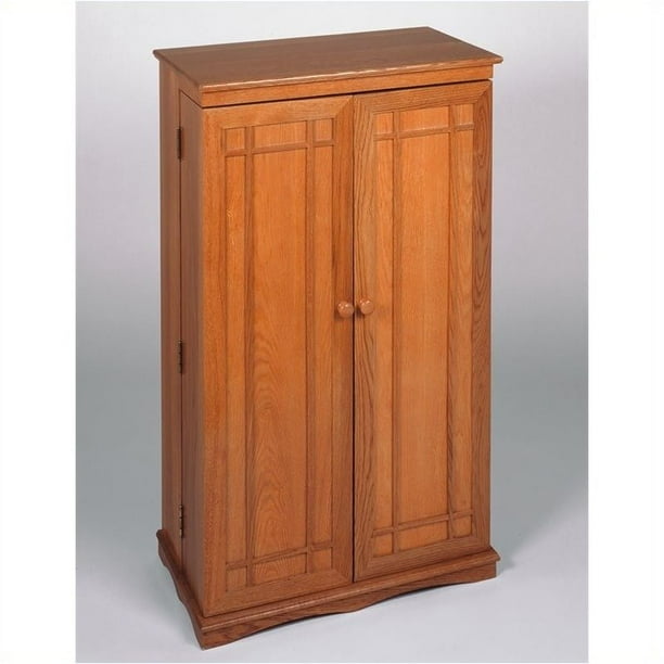 Pemberly Row 40" CD DVD Media Storage Cabinet in Oak ...