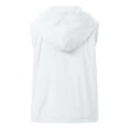thumbnail image 6 of Qicasul Womens Hooded Breathable Vest Lightweight Outdoor Sleeveless Jacket UV Protection Summer Travel,White,SIZE:L, 6 of 6