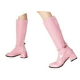 thumbnail image 2 of YLYL Women Block Heel Knee High Boots Zip up Disco Dress Party Tall Boots, 2 of 7