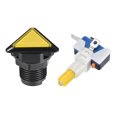 thumbnail image 2 of Botón de empuje para juegos 39x39x39 Triángulo 12V Interruptor de botón iluminado LED con microswitch para video arcade Amarillo 5 piezas, 2 of 5