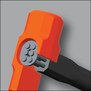 Groz 34521 Indestructible Handle Sledge Hammer with 6-Pound Head and 16-Inch Handle (52 - 56 HRC) with LIFETIME WARRANTY