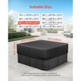 thumbnail image 2 of KFFKFF Outdoor Hot Tub Cover, 90 x 90 x 20 Inch Weather-Resistant and Waterproof Protector, 600D Durable Oxford Fabric with 950N Tear Resistance, Square Spa Cover for Hot Tubs, Black, 2 of 9
