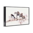 thumbnail image 2 of Five Birds on Branch Black Framed Giclee Art, 18 x 12, Made In USA, 2 of 7