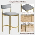 thumbnail image 4 of Royalbelle Gold 2PC Dining Table Set with 2 Bar Chairs & 3 Storage Shelves, 4 of 6
