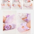 thumbnail image 2 of Baby Socks Non Slip Cotton Floor Socks for Baby 1Pair Purple Design, 2 of 3