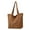 Brown, variant on Muka Large Canvas Tote Bag with Multiple Pockets, Brown Heavy Duty Shoulder Bag with Zipper