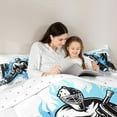 thumbnail image 5 of Erosebridal Ice Hockey Player Bedding Full Comforter Set,Sport Gaming Down Comforter,Blue Gray Black Graffiti Bedding Sets Full with Comforter,Microfiber Bedroom Decor Reversible，3 Pieces, 5 of 8