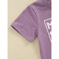 thumbnail image 5 of Bagilaanoe 2pcs Toddler Baby Girl Shorts Set Short Sleeve Letter Print T Shirt Tops + Shorts 6M 12M 18M 24M 3T 4T Kids Casual Summer Clothes, 5 of 8