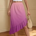 thumbnail image 5 of YUGYXL High Waist Tiered Skirts for Women Flowy Skirts for Women Long Length with Pockets Fashion Trendy Purple M, 5 of 7