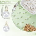 thumbnail image 2 of 150 cuentas de perlas redondas a granel con aro dorado, perlas de plástico blancas, colgantes para collares, pulseras, pendientes y bisutería., 2 of 9