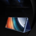 thumbnail image 4 of Mirror Case for Xiaomi Poco F4 5G with Kickstand, Luxury Clear View Smart Display Flip Case Ultra Thin with Wireless Charging Phone Cover for Xiaomi Poco F4 5G      Silver, 4 of 9