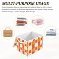 thumbnail image 6 of Yayeee Collapsible Cube Storage Bin with Lid Fabric Closet Decorative Basket with Handles, Beige Geometric Circles, 6 of 7