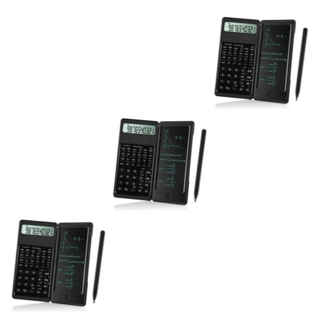 stanreset 1/2/3 6 Inch Scientific Calculator Writing Tablet With Stylus Pen Drawing Board Folding Graffiti Calculate Tools For Function clause 3PCS