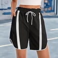 thumbnail image 4 of UDAUDU Womens Baggy Cargo Shorts Casual Wide Leg Knee Length Drawstring Elastic Waist 2026 Workout Trendy Running Athletic Yoga Shorts Black M, 4 of 6