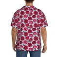 thumbnail image 5 of Wukai Rose Flowers Men's Casual Short-Sleeve Button Down Shirt - Lightweight Summer Dress Shirt for Daily Wear-Medium, 5 of 7
