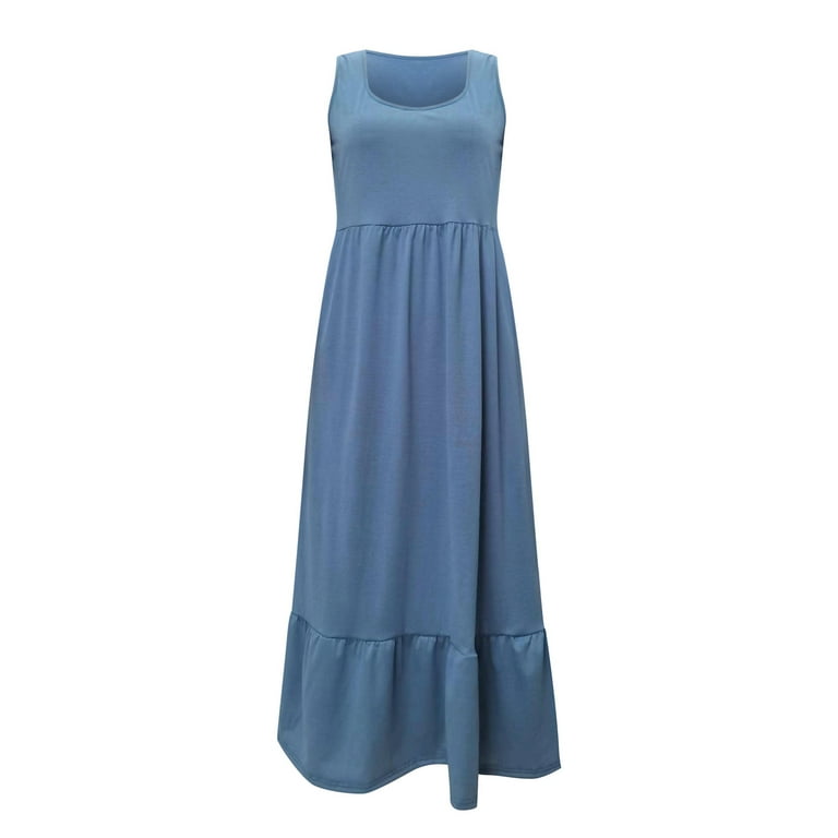 maxi linen dress with ruffle details 4320 maxi linen dress with ruffle details 4320