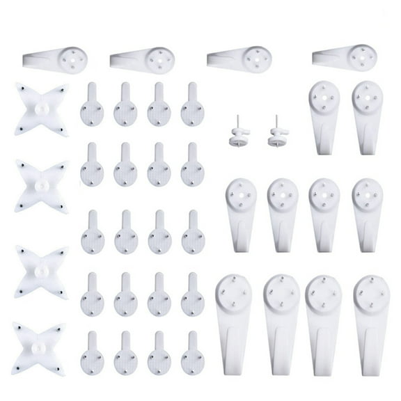 Yabuy Traceless Picture Hangers 40Pcs Invisible Nail Screws Wall Hooks, Maximum Load 35Lbs