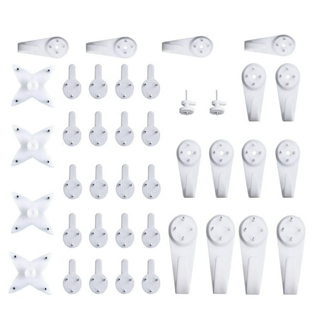40Pcs Invisible Nail Screws Wall Hooks No Trace Picture Hangers Traceless  Multi-function Art Painting Frame Hanger 