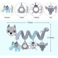 thumbnail image 2 of Espiral para cochecito, juguetes colgantes para cochecito, espiral de actividad, juguete de peluche para niños pequeños, niños y niñas, juguete educativo (zorro (gris)) oso de fresa  Electrónica, 2 of 5