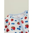 thumbnail image 5 of Canis Long Sleeve Strawberry/Flower Print Romper for Baby Girls/Boys, 5 of 8