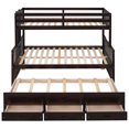 thumbnail image 4 of imerelez Twin-Over-Full Bunk Bed with Twin size Trundle , Separable Bunk Bed with Drawers for Bedroom - Espresso, 4 of 9