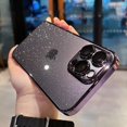 thumbnail image 2 of Luxury Electroplated Glitter Phone Case For IPhone 11 15 12 13 14 Pro Max Protective Shell Clear Transparent Shockproof Cover, 2 of 5