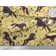 thumbnail image 3 of Soimoi Moss Georgette Fabric Leaves,Floral & Unicorn Animal Decor Fabric Printed Yard 42 Inch Wide, 3 of 3