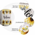 thumbnail image 5 of Shower Curtains Sets for Bathroom Decor Welcome Quote Sunflower Buffalo BowWaterproof Bathroom Curtain with Hooks,Summer Floral on Woodenfor Bathroom Decor,36x72IN, 5 of 7