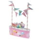 thumbnail image 3 of Pastel de papel Bunting Cake Topper Flag Kids Party Helado rosa, 3 of 9