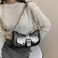 thumbnail image 2 of Bolso bandolera para mujer, bolsos de hombro para mujer, bolsos de hombro, bolsos para mujer, bolsos pequeños tipo hobo con forma de bola de masa, bolso de mano de piel vegana para mujer, 2 of 6