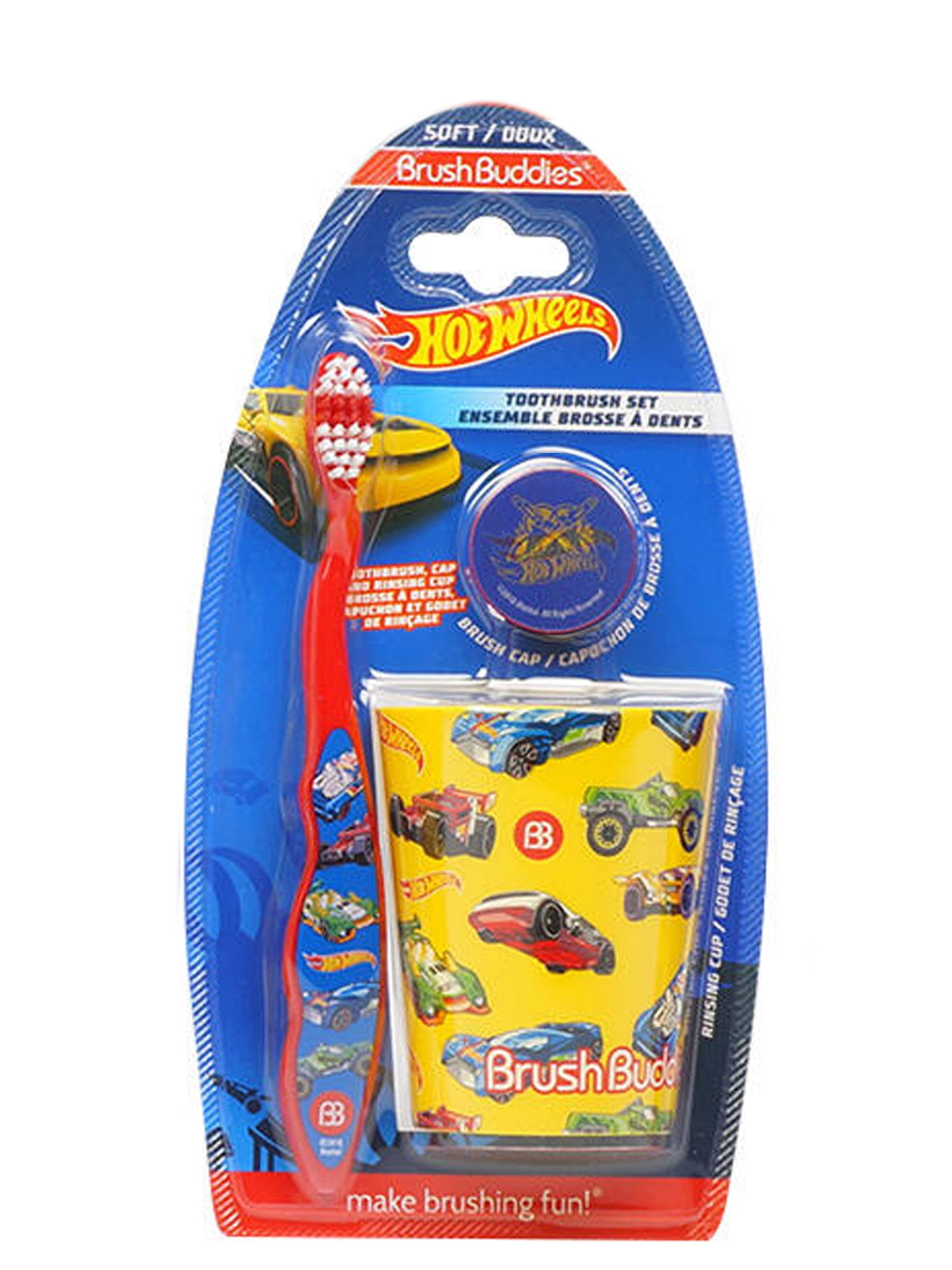 Hot Wheels Manual TOOTHBRUSH GIFT SET (Toothbrush, Cap and Cup