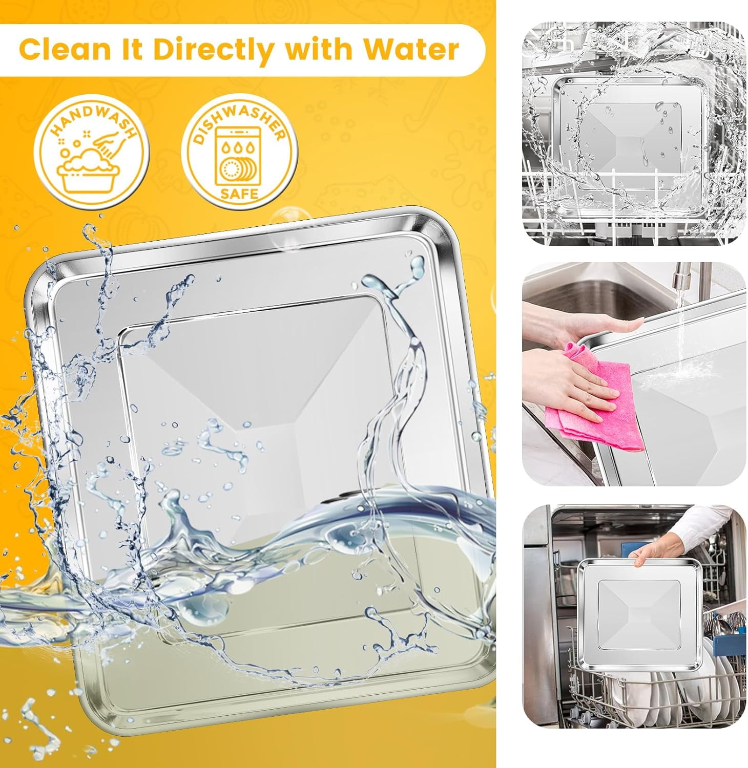 Air Fryer Tray Replacement for Cuisinart TOA-60 TOA-65 TOA-70 Toaster Air Fryer Convection Oven, 12.4 * 11''Mesh Air Fryer Steel Basket Wire Rack Accessories Parts, Dishwasher Safe