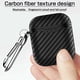 thumbnail image 5 of Seitruly Estuche para auriculares Fibra de carbono Auriculares Bluetooth Funda protectora de silicona Reemplazo para 1 2 Cables de audio/vídeo Negro, 5 of 8