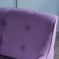 thumbnail image 5 of GDF Studio Boca Grande Mid Century Modern Fabric Tufted Accent Chairs, Set of 2, Purple and Natural, 5 of 12