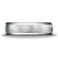 thumbnail image 2 of Benchmark� Platinum 6mm Comfort-fit Wired-finished High Polished Round Edge Carved Design Wedding Band Ring, 2 of 7