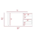 thumbnail image 3 of Gray Computer Desk with Two Drawers | Office Use with Rectangular Shape | Delivers Easy Access and Storage Space, 3 of 4