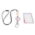 thumbnail image 1 of Portable Beaded Lanyard With ID Holder Transparent Adjustable Rounded Corner Design Easy Loading Ideal For Business, 1 of 8