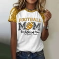 thumbnail image 2 of Womens Sequin Football Shirts 2025 Game Day Funny Graphic Short Sleeved Tops Summer Trendy Casual Pullover Tee Blouses, 2 of 5