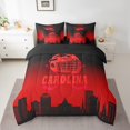 thumbnail image 2 of Erosebridal Carolina Soccer City Bedding Twin Size, American Football Bed in a Bag Twin size, Vintage Rugby Reversible Bed Set, Microfiber Room Decoration, 7pcs, 2 of 6