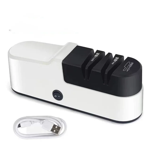Afilador de cuchillos eléctrico profesional, afilador rápido pequeño de alta precisión para uso doméstico, utilizado para afilar grueso y fino.
