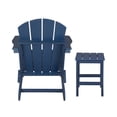 thumbnail image 5 of Adirondack Chair with Square Side Table Included for Outdoor Patio Garden Porch Seating, Navy Blue, 5 of 6